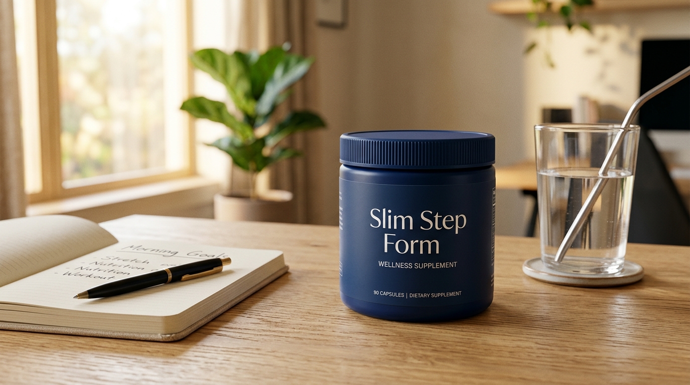 Банка Slim Step Form під кутом на робочому столі
